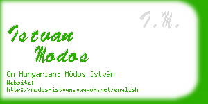 istvan modos business card