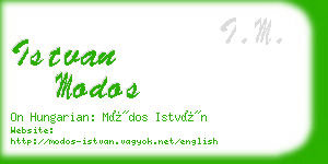 istvan modos business card